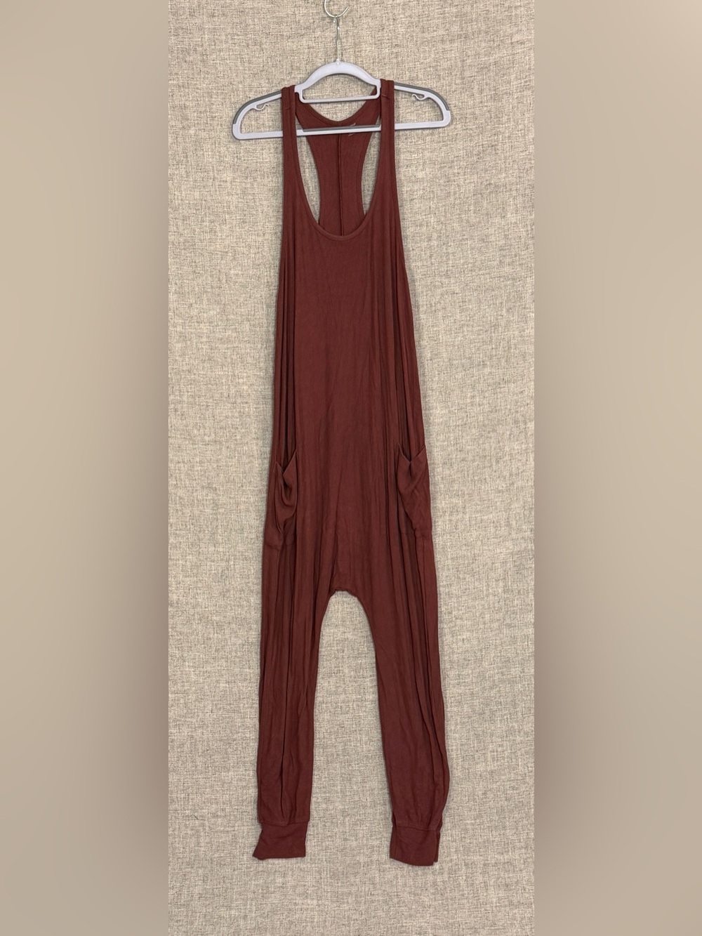 aerie Rust Racerback Harem Jumpsuit